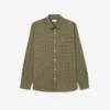 Camisa de flanela xadrez de corte regular para homem