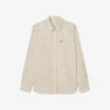 Camisa de flanela xadrez de corte regular para homem