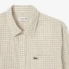 Camisa de flanela xadrez de corte regular para homem