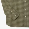 Camisa de flanela xadrez de corte regular para homem