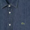 Camisa de ganga de corte regular para homem