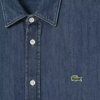 Camisa de ganga de corte regular para homem