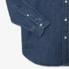 Camisa de ganga de corte regular para homem