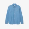 Camisa de ganga leve de corte regular para homem