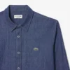 Camisa de ganga leve de corte regular para homem
