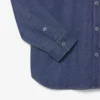 Camisa de ganga leve de corte regular para homem