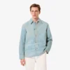 Camisa de ganga masculina com motivo paisagístico