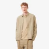 Camisa de ganga oversized em xadrez para homem