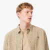 Camisa de ganga oversized em xadrez para homem