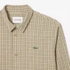 Camisa de ganga oversized em xadrez para homem