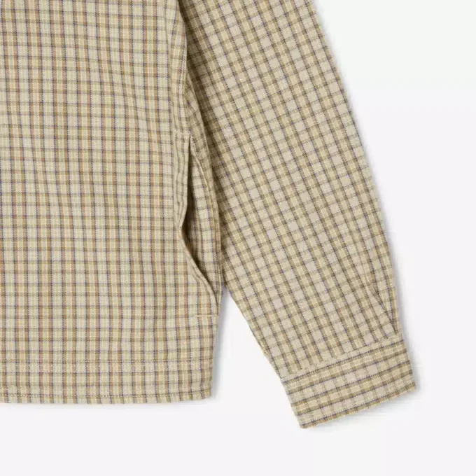Camisa de ganga oversized em xadrez para homem