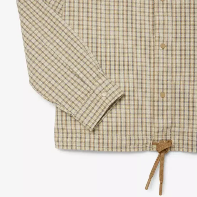 Camisa de ganga oversized em xadrez para homem