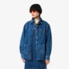 Camisa de ganga oversized para mulher