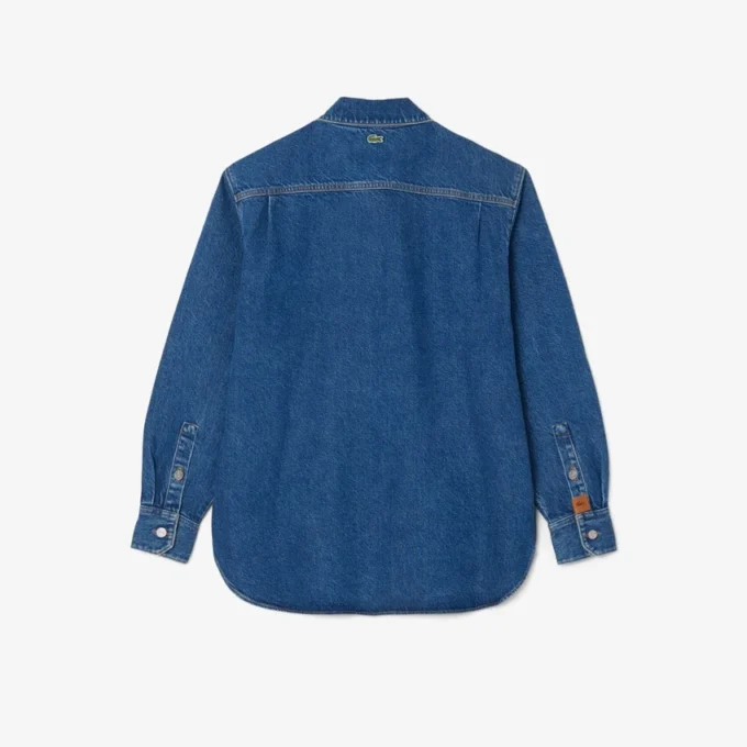 Camisa de ganga oversized para mulher