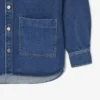 Camisa de ganga oversized para mulher
