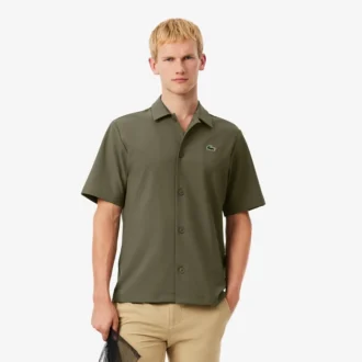 Camisa de golfe elástica estampada Ultra Dry para homem