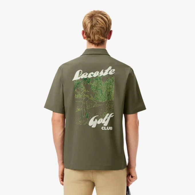 Camisa de golfe elástica estampada Ultra Dry para homem
