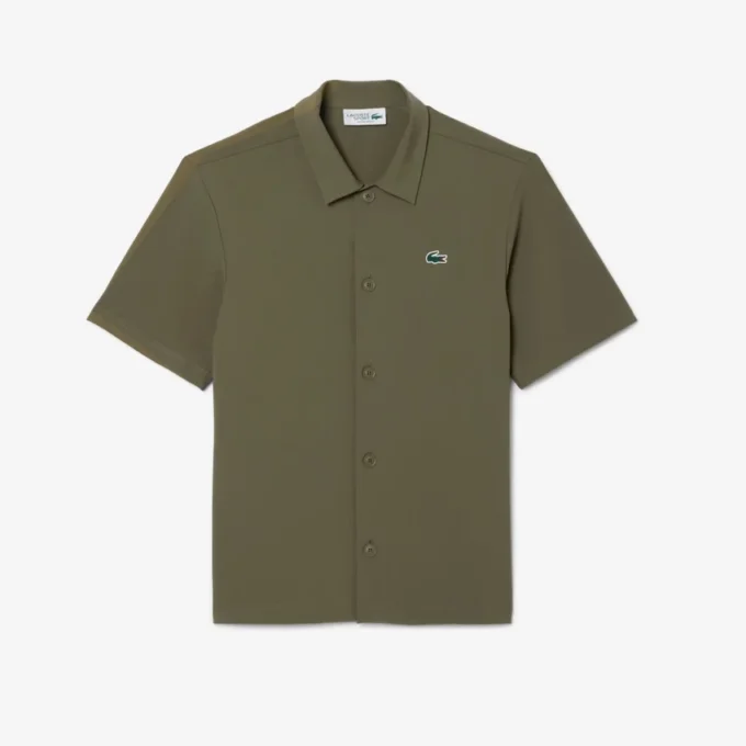 Camisa de golfe elástica estampada Ultra Dry para homem