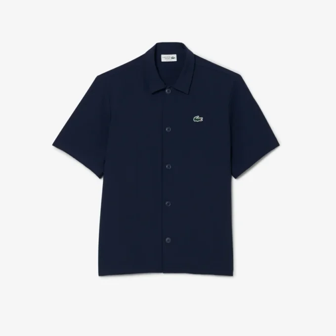 Camisa de golfe elástica estampada Ultra Dry para homem