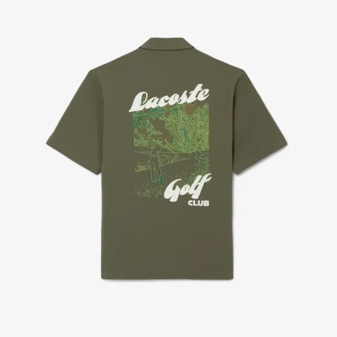 Camisa de golfe elástica estampada Ultra Dry para homem