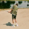 Camisa de golfe elástica estampada Ultra Dry para homem
