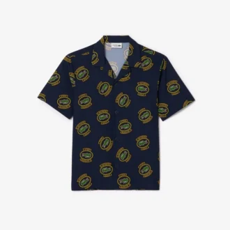 Camisa de golfe masculina com corte regular Hawaii e proteção UV