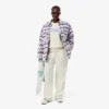 Camisa de lã acolchoada oversized para mulher