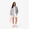 Camisa de lã acolchoada oversized para mulher