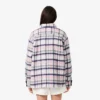 Camisa de lã acolchoada oversized para mulher
