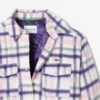 Camisa de lã acolchoada oversized para mulher