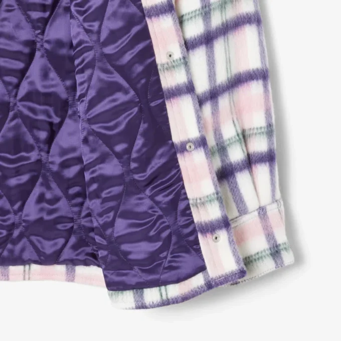 Camisa de lã acolchoada oversized para mulher