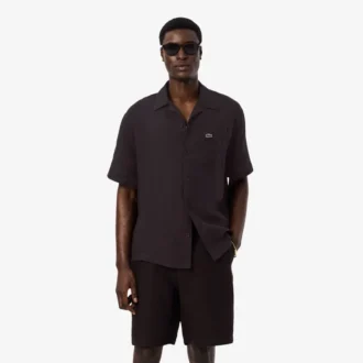 Camisa de linho de corte descontraído