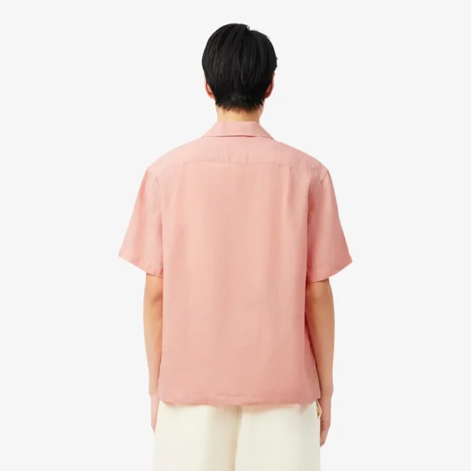 Camisa de linho de corte descontraído