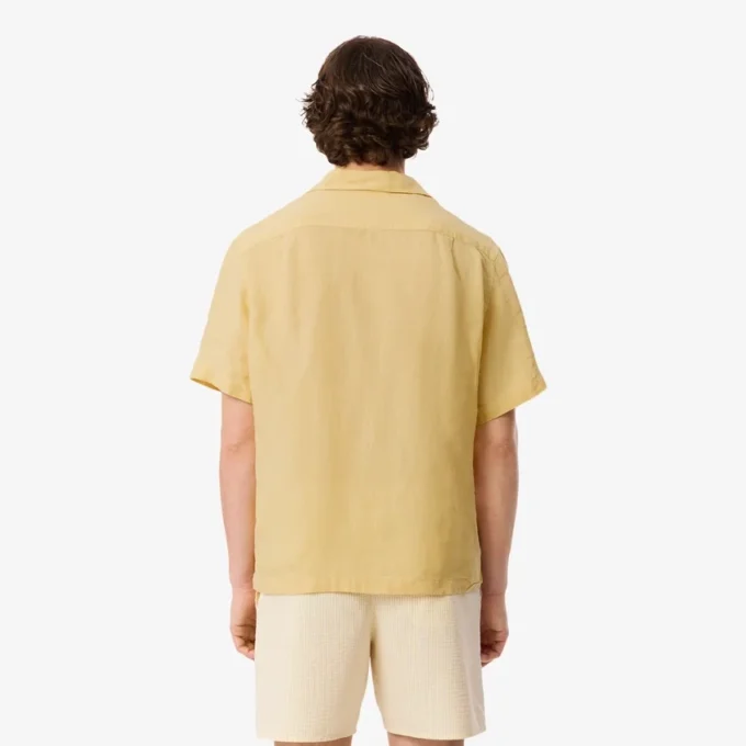 Camisa de linho de corte descontraído