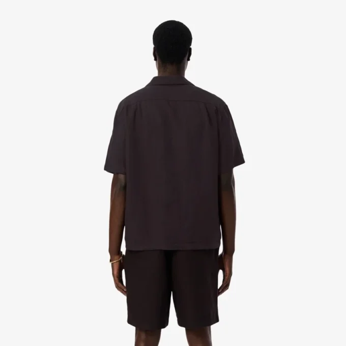 Camisa de linho de corte descontraído