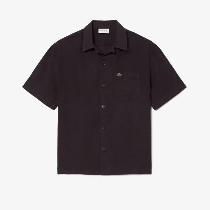 Camisa de linho de corte descontraído