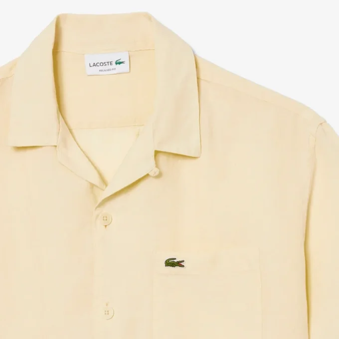 Camisa de linho de corte descontraído