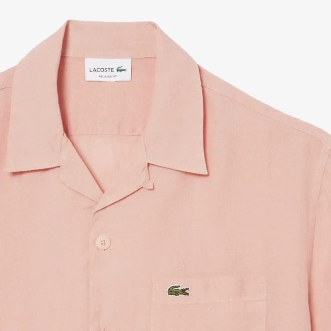 Camisa de linho de corte descontraído
