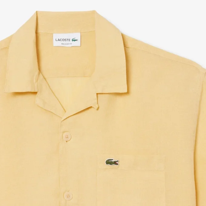 Camisa de linho de corte descontraído