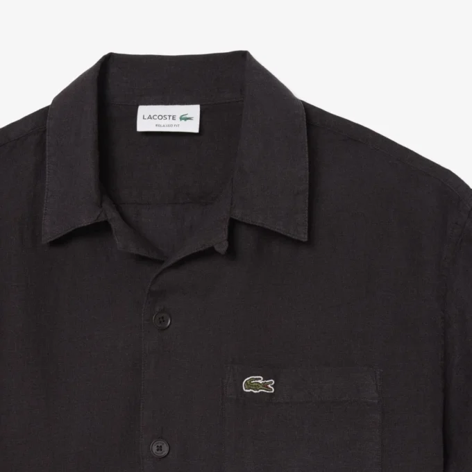 Camisa de linho de corte descontraído