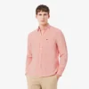 Camisa de linho de corte regular para homem