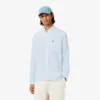 Camisa de linho de corte regular para homem