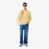 Camisa de linho de corte regular para homem