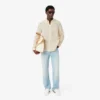 Camisa de linho de corte regular para homem