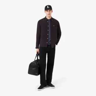 Camisa de linho de corte regular para homem