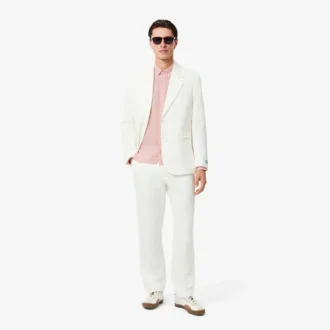 Camisa de linho de corte regular para homem