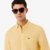 Camisa de linho de corte regular para homem