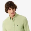 Camisa de linho de corte regular para homem