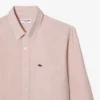 Camisa de linho de corte regular para homem