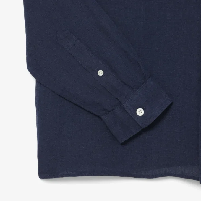 Camisa de linho de corte regular para homem